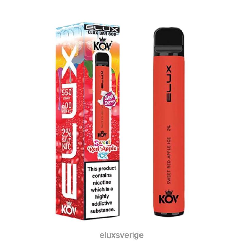 Elux Vape Amazon - Elux Bar söt serie engångsvape N60VRR11 söt röd äppelis