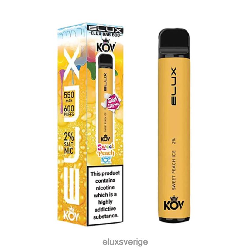 Elux Vape Rechargeable - Elux Bar söt serie engångsvape N60VRR108 söt persika is